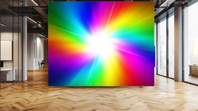 Rainbow splash Wall mural