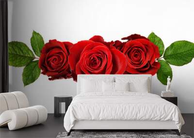 Red rose flowers in a floral arrangement Wall mural