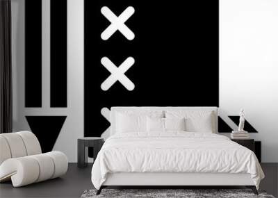 cancel order, delete order, order cancellation, cancel, logistics, order solid glyph icon Wall mural