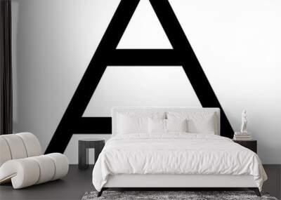 pyramid, triangle, chart, graph, diagram outline icon Wall mural