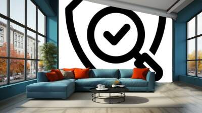 security testing, security analysis, cyber security, testing, analysis, checking outline icon Wall mural