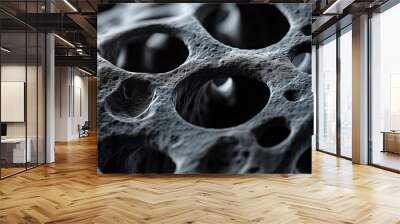 A close-up of biopore holes designed for efficient water absorption Wall mural