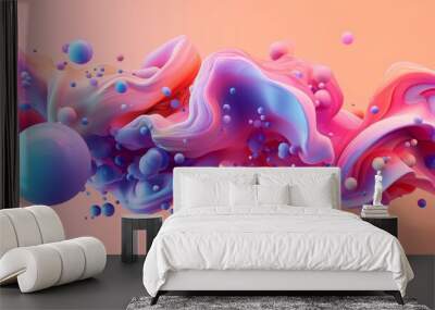 Abstract 3d for computer game design. Isolated object. Vector design template Wall mural