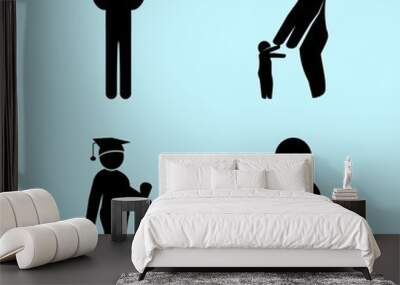 icons about Human with divine, muslim, male, happy and silhouette Wall mural