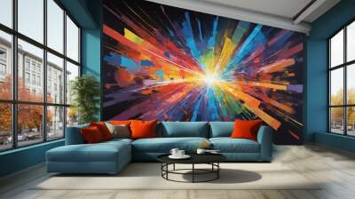 colorful Explosion abstract art | wall art Wall mural