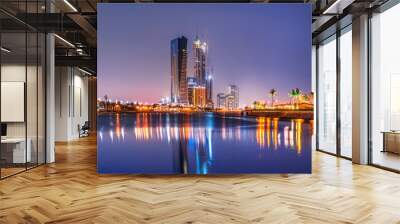 Modern buildings in Saudi Arabia and important landmarks Wall mural