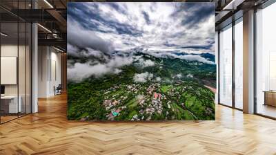 ultrawide landscape in the morning Wall mural