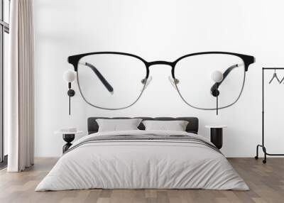 eyeglasses isolated on white background Wall mural