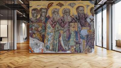 Detail of the interior of Sumela Monastery, a Greek Orthodox monastery in Maçka, Turkey. Wall mural