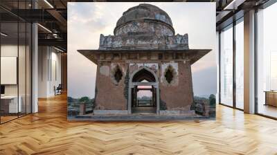 Jahaz Mahal is the most famous building in Mandu was built between two pools of water. Mandu, Madhya Pradesh, India. Wall mural