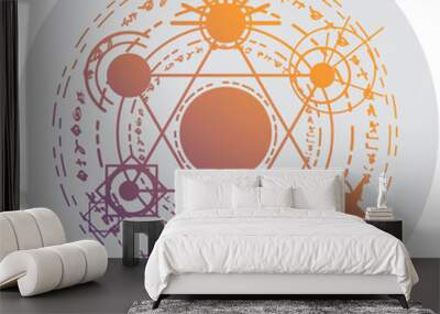 fantasy magic circle Create magic circles and cast spells.,Destiny of Stars and Adventure, Witches, wizards, and the magic realm Wall mural