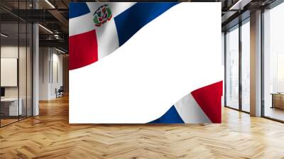 national flag background image,wind blowing flags,3d rendering,Flag of the Dominican Republic Wall mural