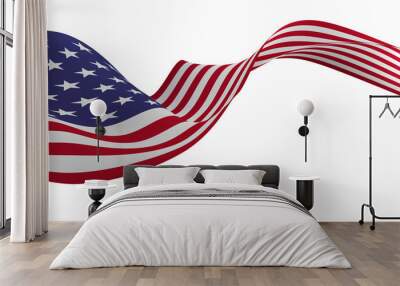 national flag background image,wind blowing flags,3d rendering,Flag of the United States Wall mural