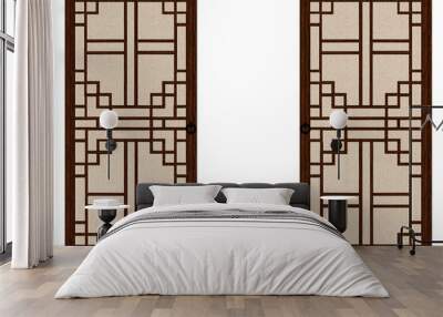 korean traditional door Wall mural