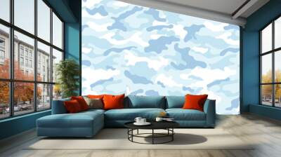 Arctic military camouflage. Vector camouflage pattern for army. Wall mural