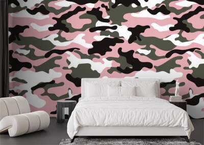 vector camouflage pattern for army. Creative camouflage military pattern Wall mural