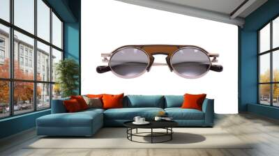 Fashion sunglasses with modern design on white background Wall mural