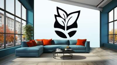 Organic farm for vegetables and greens logo Wall mural