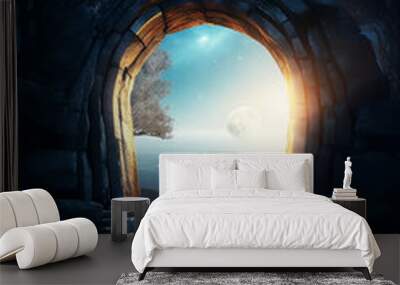 magical arch portal in the mountains  Wall mural