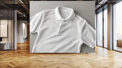 White man polo shirt. Generative AI Wall mural