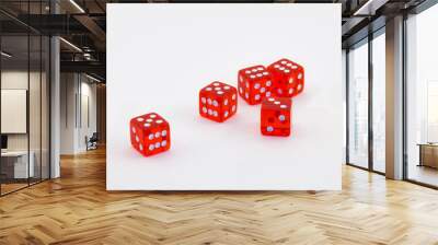 Red dice Wall mural