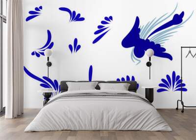 design talavera mexico, ceramic in blue  Wall mural