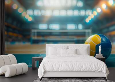 volleyball in blur modern court concept background Wall mural