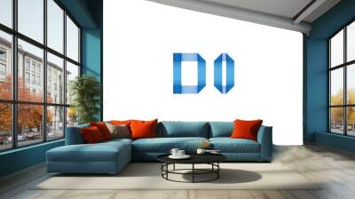 d0 initial simple modern blue  Wall mural