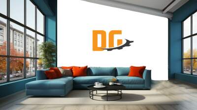 dg alphabet with swoosh gears Wall mural