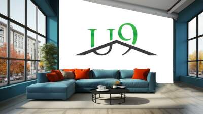 u9 green initial Wall mural