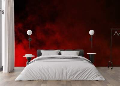 red smoke on black background.horror sky background fantasy style Wall mural