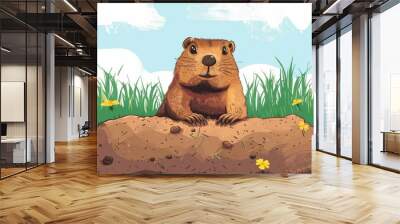 Groundhogs Day Wall mural