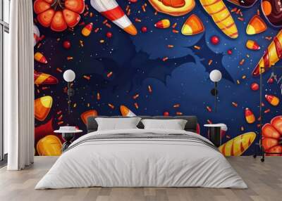 Halloween Snack and Candy Wall mural