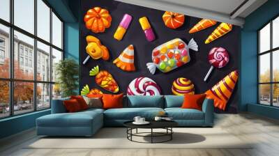 Halloween Snack and Candy Wall mural