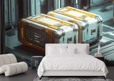 cargo boxes delivery system  Wall mural