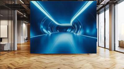 futuristic blue background for ads Wall mural