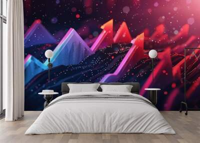 market stocks background concept  Wall mural