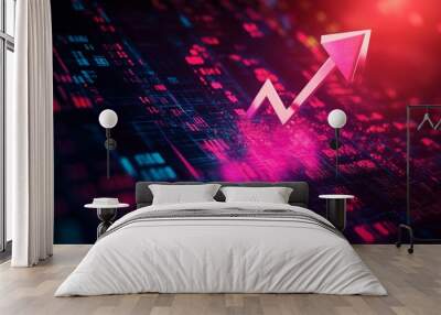 market stocks background concept  Wall mural