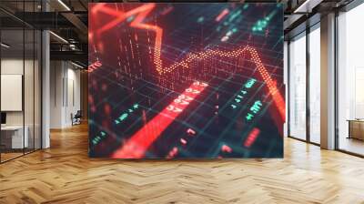 market stocks background concept  Wall mural