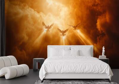 pentecost. trinity sunday background concept Wall mural