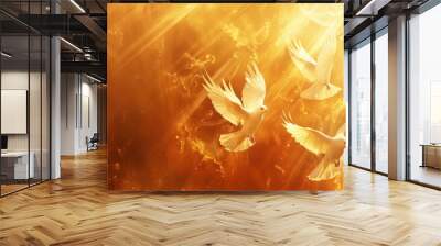 pentecost. trinity sunday background concept Wall mural