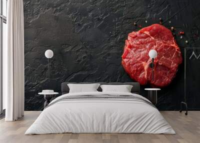 Raw red meat with copy space Wall mural