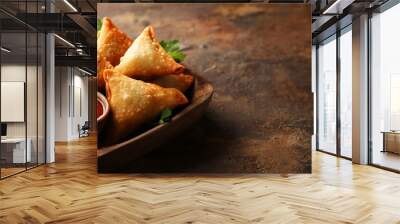 samosa background concept with copy space Wall mural