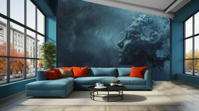 state of mind background concept. with copy space Wall mural