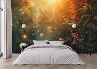 summer solstice background concept with copy space  Wall mural