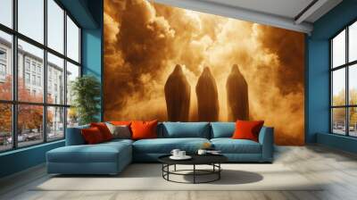 trinity sunday background concept. holy spirits. with copy space. pentecost Wall mural