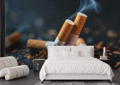 world no tobacco day background concept. copy space  Wall mural