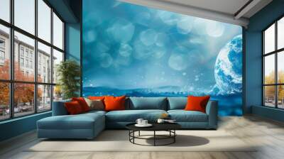 world water monitoring day background concept. copy space Wall mural