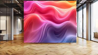 Abstract Wavy Background with Gradient Colors Wall mural