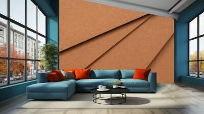 Abstract brown paper background geometric cardboard sheet Wall mural